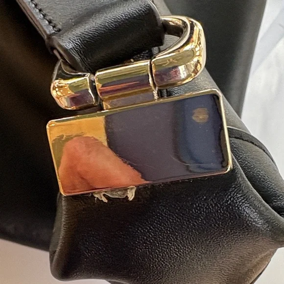 Catherine Malandrino Segolene en cuir Black Leather Hobo Bag with Tassel - Picture 7 of 8